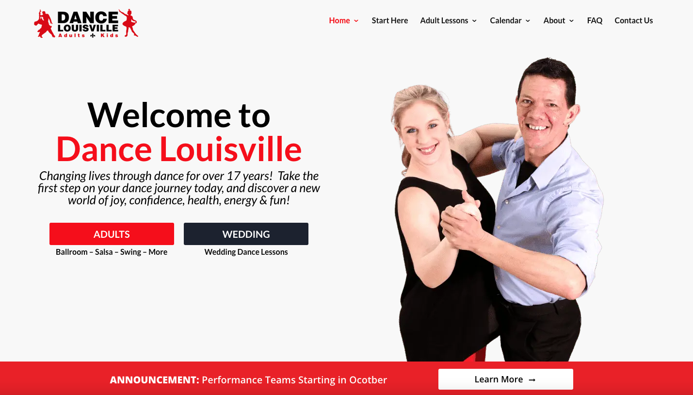 Dancelouisville Membership website